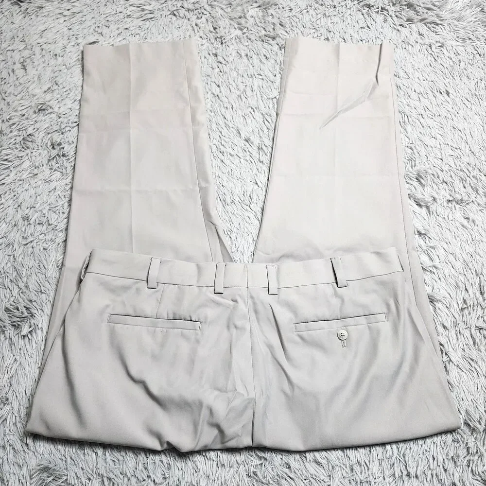Louis Raphael Golf Pants Mens 40x29 Flat‎ Front Dress Trousers Classic Polyester